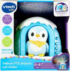 VTech - Veilleuse P'tit pingouin nuit étoilée, französisch, Multicolor