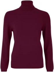 Cashmere Rollkragen Pullover bordeaux XS