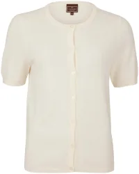 Cashmere Cardigan kurzarm ecru XL