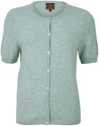 Cashmere Cardigan kurzarm hellgrün XL