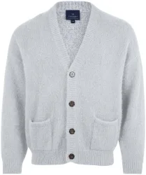 Cashmere Herren Cardigan hellgrauXL