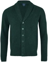 Cashmere Herren Cardigan dunkelgrün L