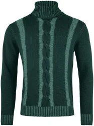 Cashmere Herren Rollkragenpullover dunkelgrün S