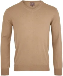 Cashmere Herren V-Ausschnitt Pullover camel XL