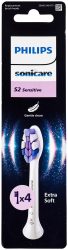 Philips Sonicare Ersatz Aufsteckbürsten Sensitive S3 Hx6054/87 4 Stück