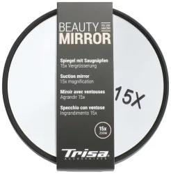 Trisa Spiegel mit Saugnäpfen, schwarz