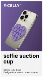 Celly Saugnapf Smartphone Herz violett