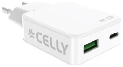 Celly Ladegerät Usb-A + Usb-C Slim 45W