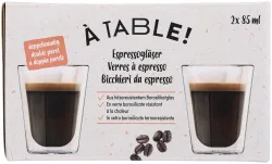 À Table! Espressoglas Doppelwand 2x85ml
