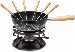 Nouvel Fondue-Set Berglandschaft 9-teilig