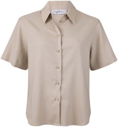 mykka Bluse kurzarm beige XL