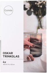 Trinkgläser Oskar grau 450ml 4 Stück