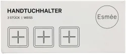 Handtuchhalterung selbstklebend weiss 3 Stück