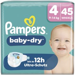 Pampers Baby Dry Windeln Gr.4 Maxi 9-14kg 45 Stück