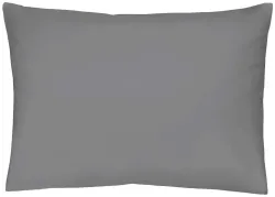 Naturaline Textil Naturaline Kissenbezug Percal 50x70, Uni grau