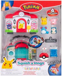 Squishmallows - Squishalongs Pokémon Center Playset, 2.5CM, Multicolor
