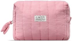 Karen Kulturtasche in rosa Steppmuster.