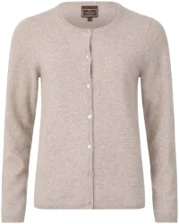 Cashmere Damen Cardigan hellbraun S
