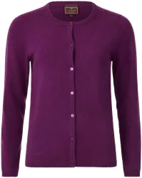 Cashmere Damen Cardigan violett M