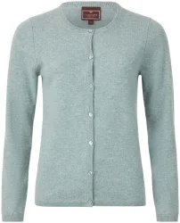 Cashmere Damen Cardigan hellgrün L
