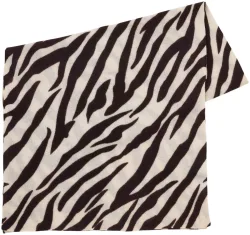 Cashmere Schal ecru mit Zebramuster
