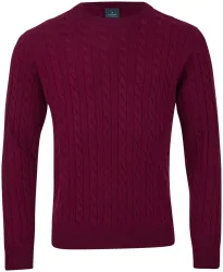 Cashmere Herren Pullover bordeaux L