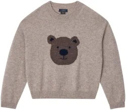 Cashmere Kinder Pullover braun 122/128