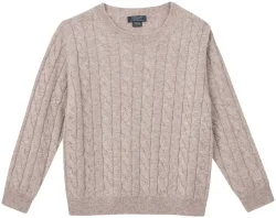 Cashmere Kinder Pullover braun 110/116