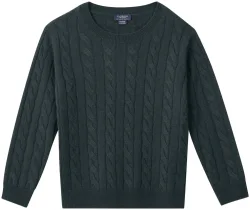 Cashmere Kinder Pullover grün 122/128