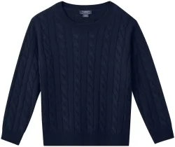 Cashmere Kinder Pullover navy 122/128
