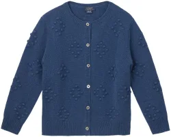 Cashmere Kinder Pullover blau 110/116