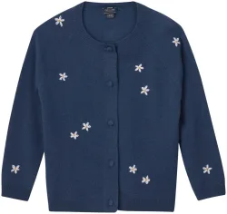 Cashmere Kinder Pullover blau 134/140