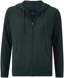 Cashmere Damen Hoodie dunkelgrün M