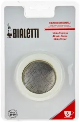 Bialetti 3 Dichtungen + 1 Filter für 6 Tassen