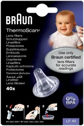 Braun Ersatz-Schutzkappen LF 40 (Transparent, 40 Stück)