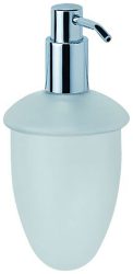 diaqua® Diaqua Seifenspender mit Metallpumpe Weiss Frosted-Chrom | 17 × 7.8 × 7.8 cm