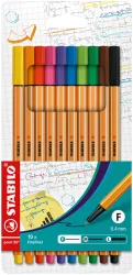 Stabilo Feinschreiber point 88 10er Etui Standardfarben