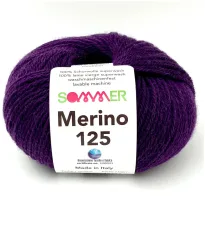 Sommer Merino 125 167 Handstrickgarn 100% Merino Superwash viola 50g