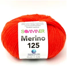 Sommer Merino 125 863 Handstrickgarn 100% Merino Superwash orange 50g