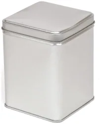 Dose silber 8.7x8.7x12cm