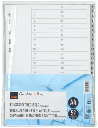 Coop Qualité&Prix Register PP grau A4 52-tlg