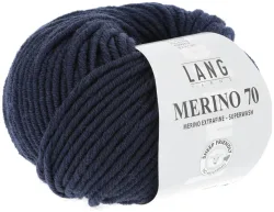 Lang Strickg. Merino 70 25 navy 50g