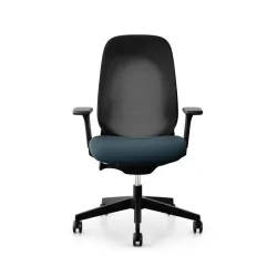 Giroflex office chair 40-4049 with 3D armrests, Blue/Black, New, Ergonomic chair - ideal for flexible working