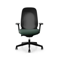 Giroflex office chair 40-4049 with 3D armrests, Dark green/Black, New, Ergonomic chair - ideal for flexible working