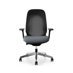 Giroflex office chair 40-4049 with 3D armrests, Gray/Chrome-plated, New, Ergonomic chair - ideal for flexible working