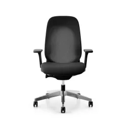 Giroflex office chair 40-4049 with 3D armrests, Black/Chrome-plated, New, Ergonomic chair - ideal for flexible working