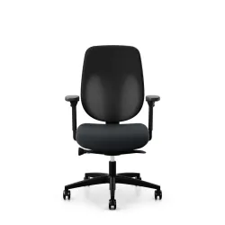 Giroflex 353 office chair without headrest & with 4D armrests Black/Black, New, Ergonomic chair - ideal for flexible working