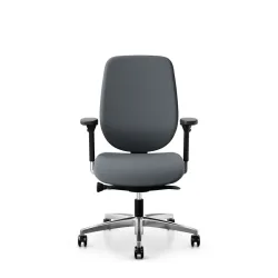 Giroflex 353 office chair without headrest & with 4D armrests Gray/Chrome-plated, New, Ergonomic chair - ideal for flexible working