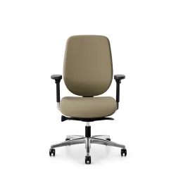 Giroflex 353 office chair without headrest & with 4D armrests Light brown/Chrome-plated, New, Ergonomic chair - ideal for flexible working