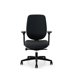 Giroflex 353 office chair without headrest & with 4D armrests Black/Black, New, Ergonomic chair - ideal for flexible working
